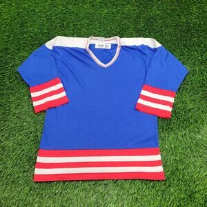 Vintage 90s MOD Raglan Jersey 3/4 Shirt Women M/L 19x25 Blue